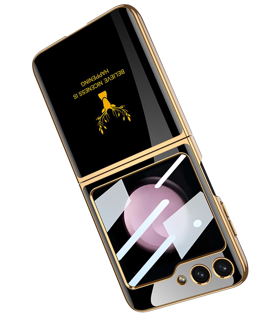 Samsung Galaxy Z Flip Series Deer Pattern Glass Case