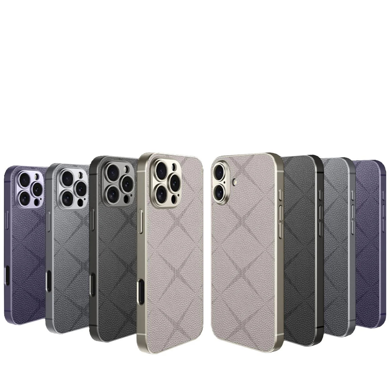 Elegant Texture Pattern Leather Case- iPhone 16 Series