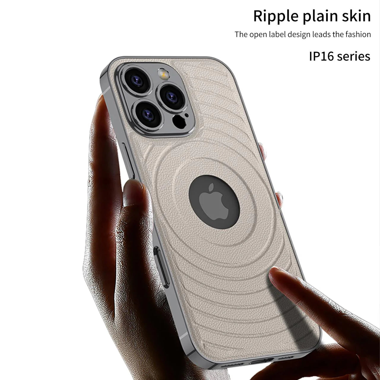 Elegant Magnetic Logo-Cut Back Case- iPhone 16 Series