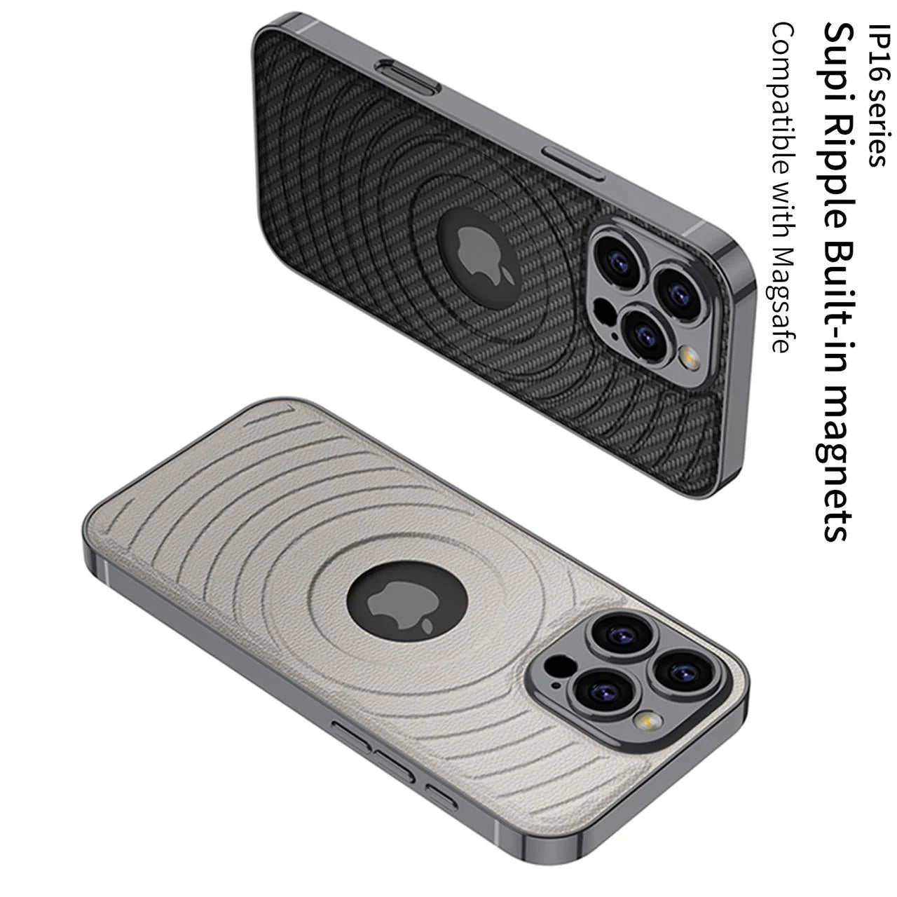 Elegant Magnetic Logo-Cut Back Case- iPhone 16 Series