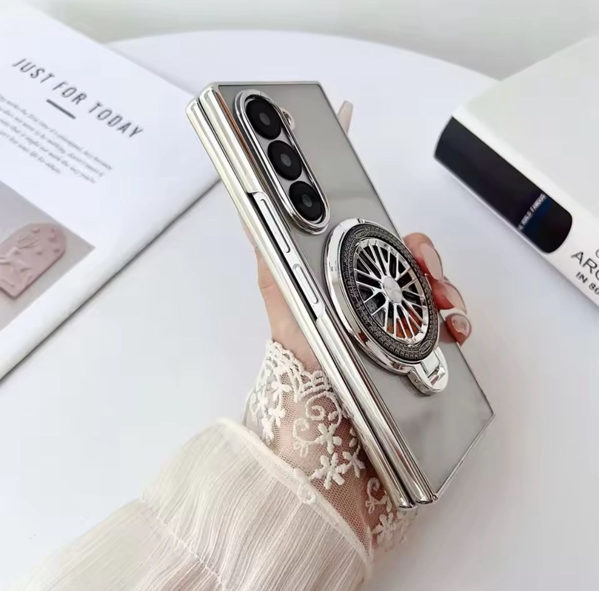 Electroplated Rotating Magnetic Case- Galaxy Z Fold 6