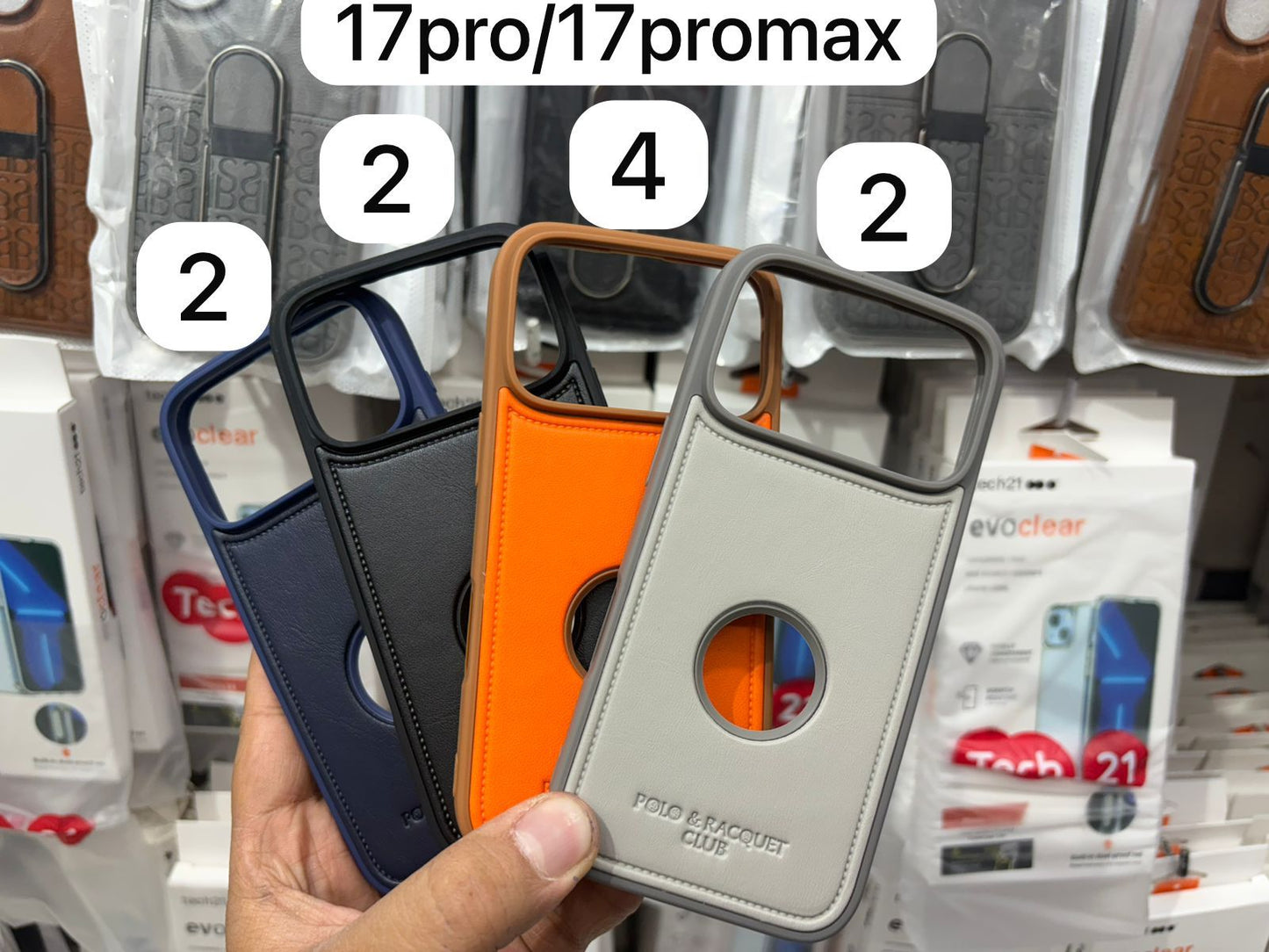 Premium Leather Logo Cut Case- iPhone Series