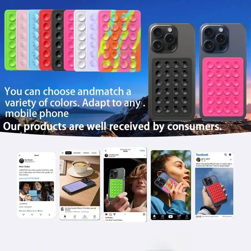 Double-Sided Phone Back Suction Cup Holder