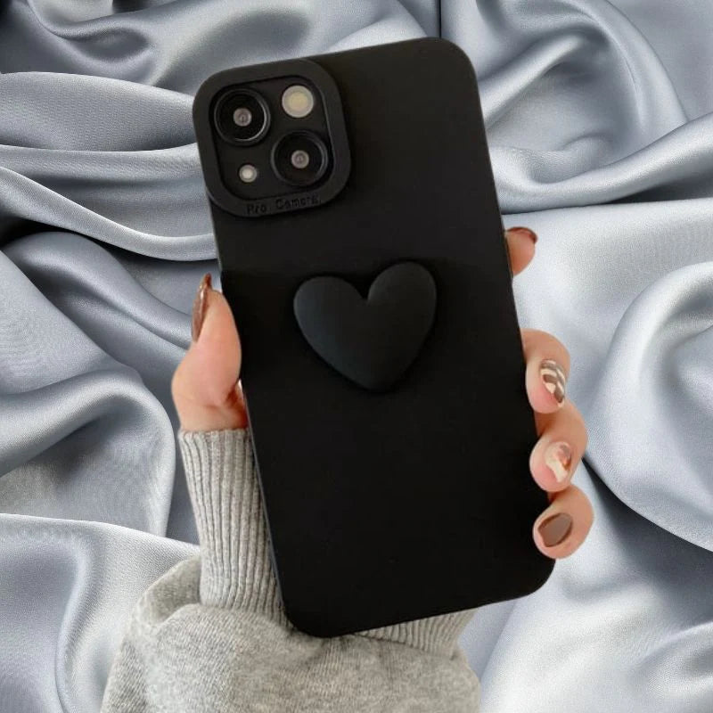 Dark Black Stylish Heart Lux Case