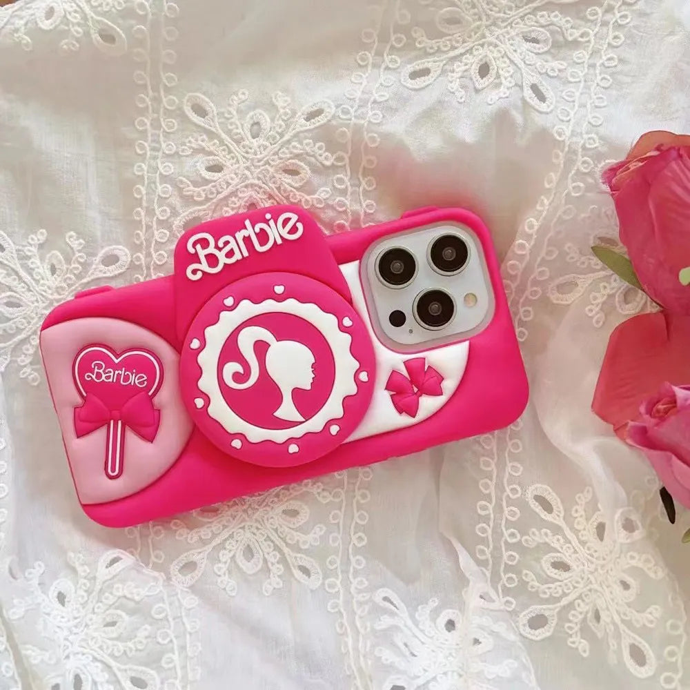 Barbie Kick-Stand Soft Silicon Phone Case - iPhone