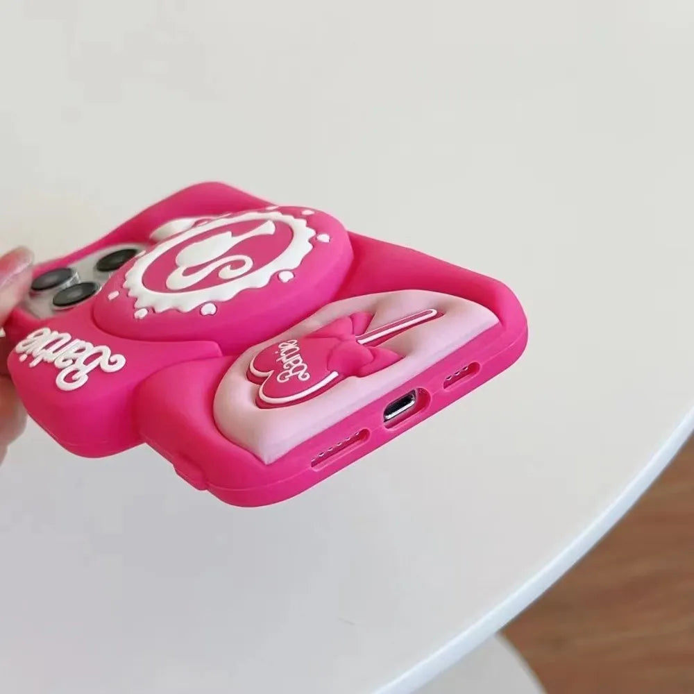 Barbie Kick-Stand Soft Silicon Phone Case - iPhone