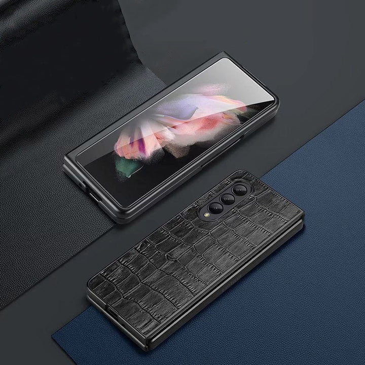 Croco Leather  Pattern Case for Galaxy Z Fold 4