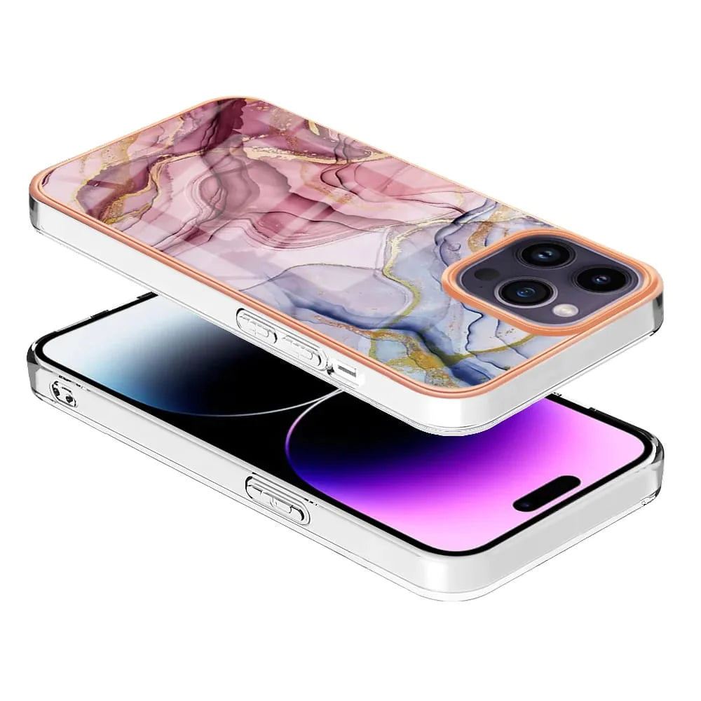 Lustrous Marble Pattern Fancy Case - iPhone