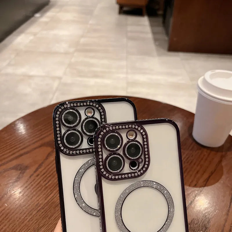Electroplating MagSafe Diamond Edge Case - iPhone 15 Series