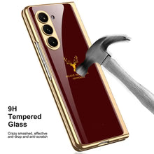 Galaxy Z Fold 7 Deer Pattern Glass Case