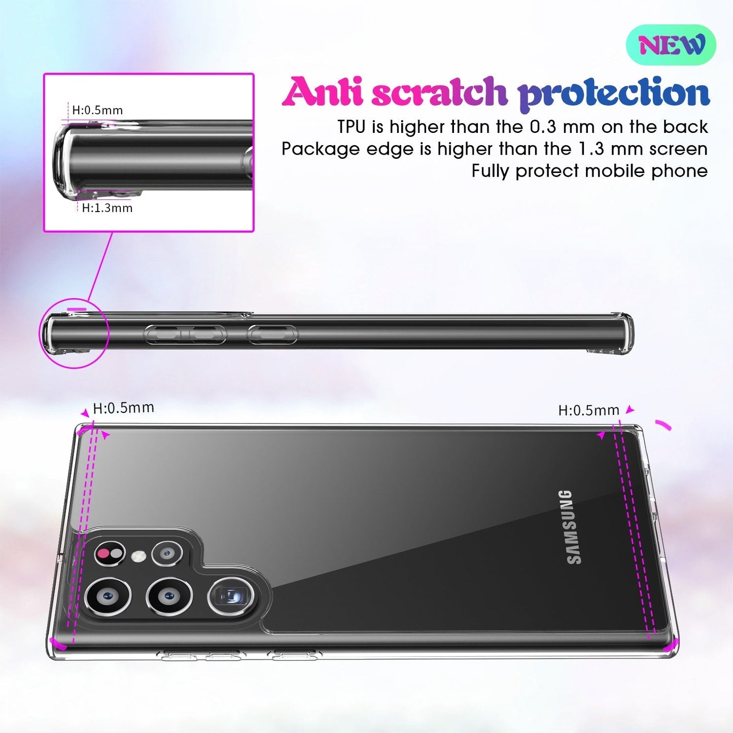 Transparent Crystal Cover For Samsung Galaxy S Series