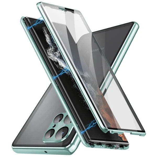 Shield Magnetic Plated 360 Degrees Protection Transparent Glass Cover
