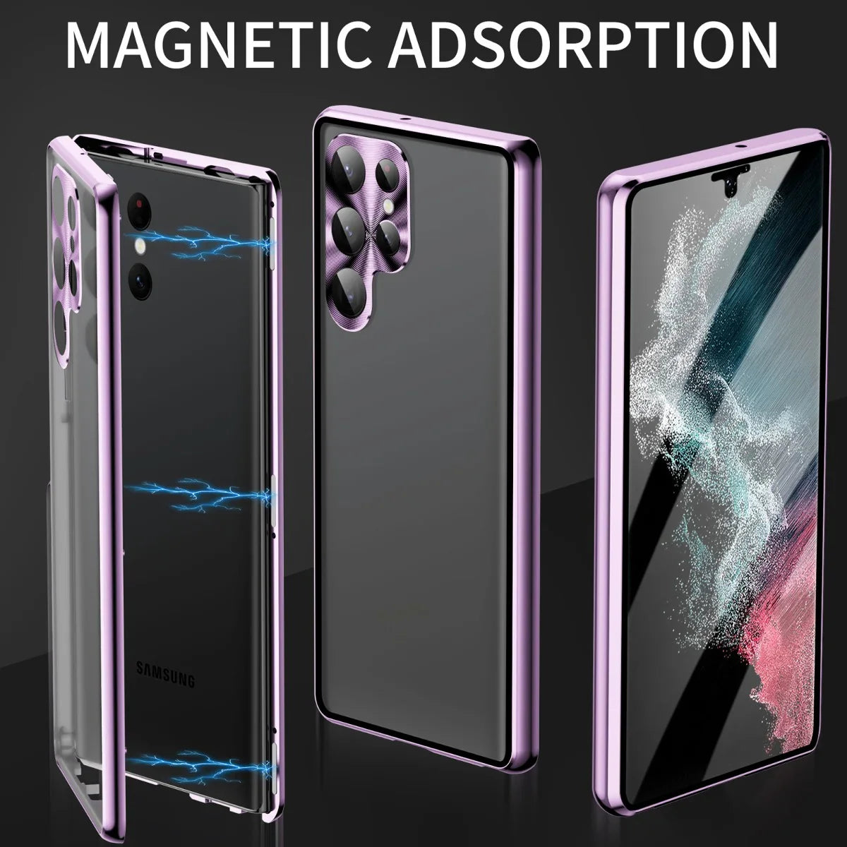 Shield Magnetic Plated 360 Degrees Protection Transparent Glass Cover