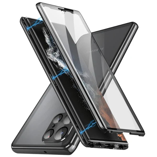 Shield Magnetic Plated 360 Degrees Protection Transparent Glass Cover