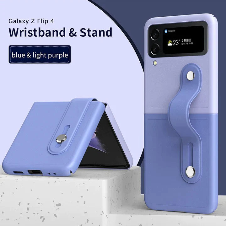 Luxury Stretch Wristband PU Case For Flip 4