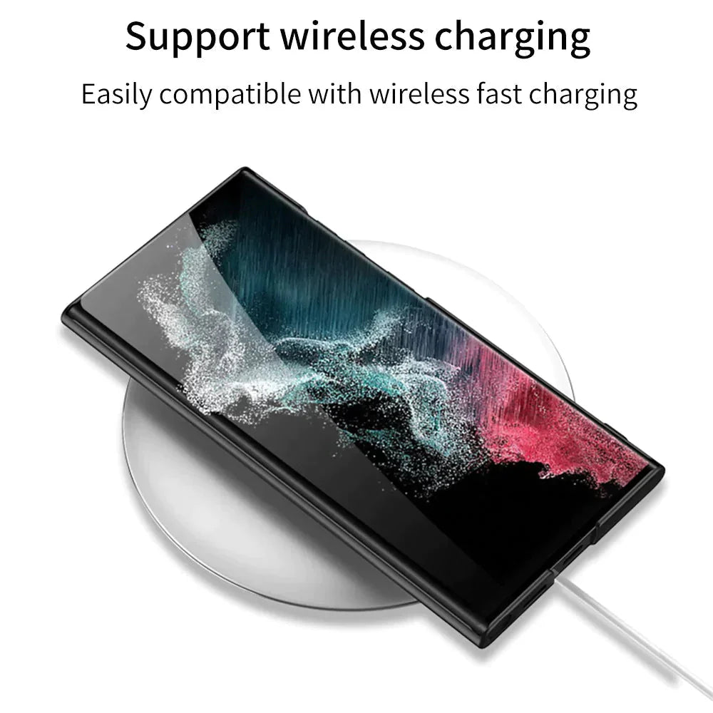 Leather Cover With S Pen Slot  Protective Standing Case For Galaxy S Series