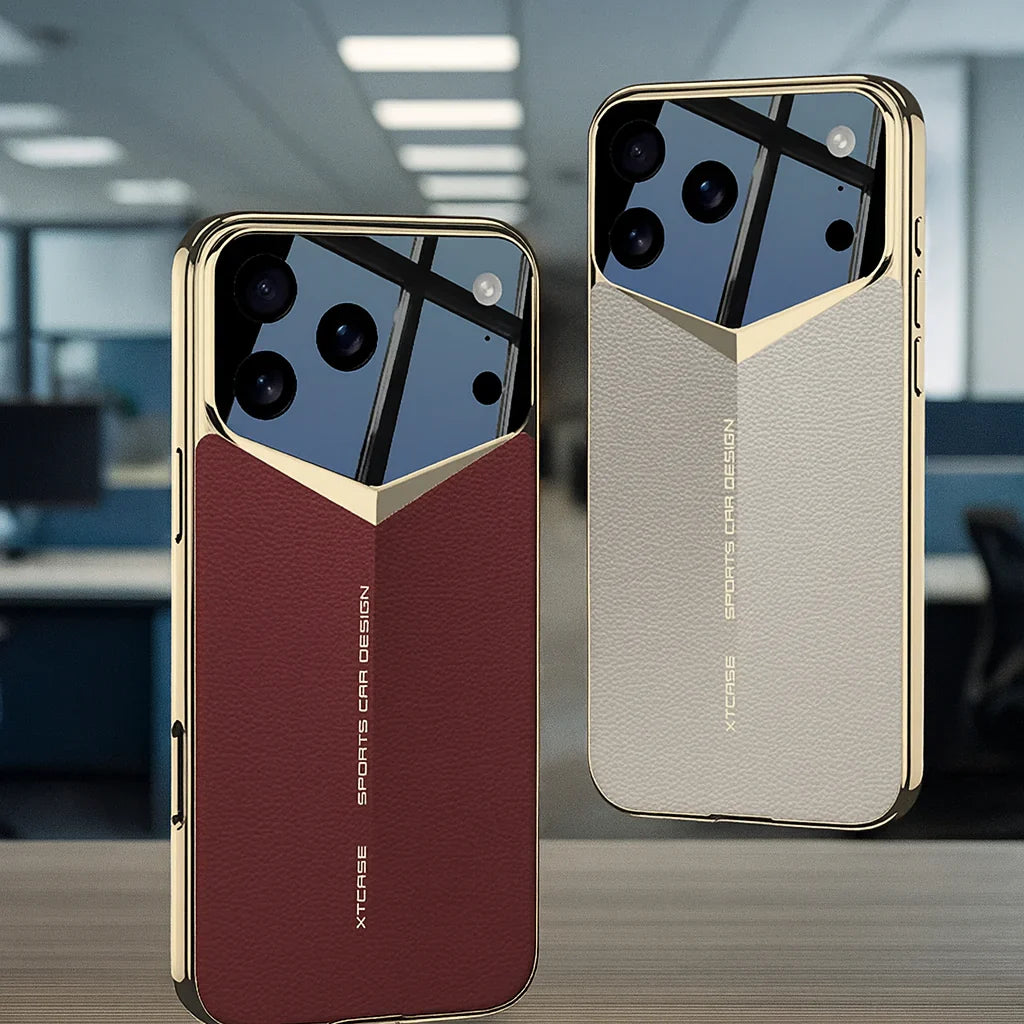 Designer Pattern Leather Shield Case- iPhone