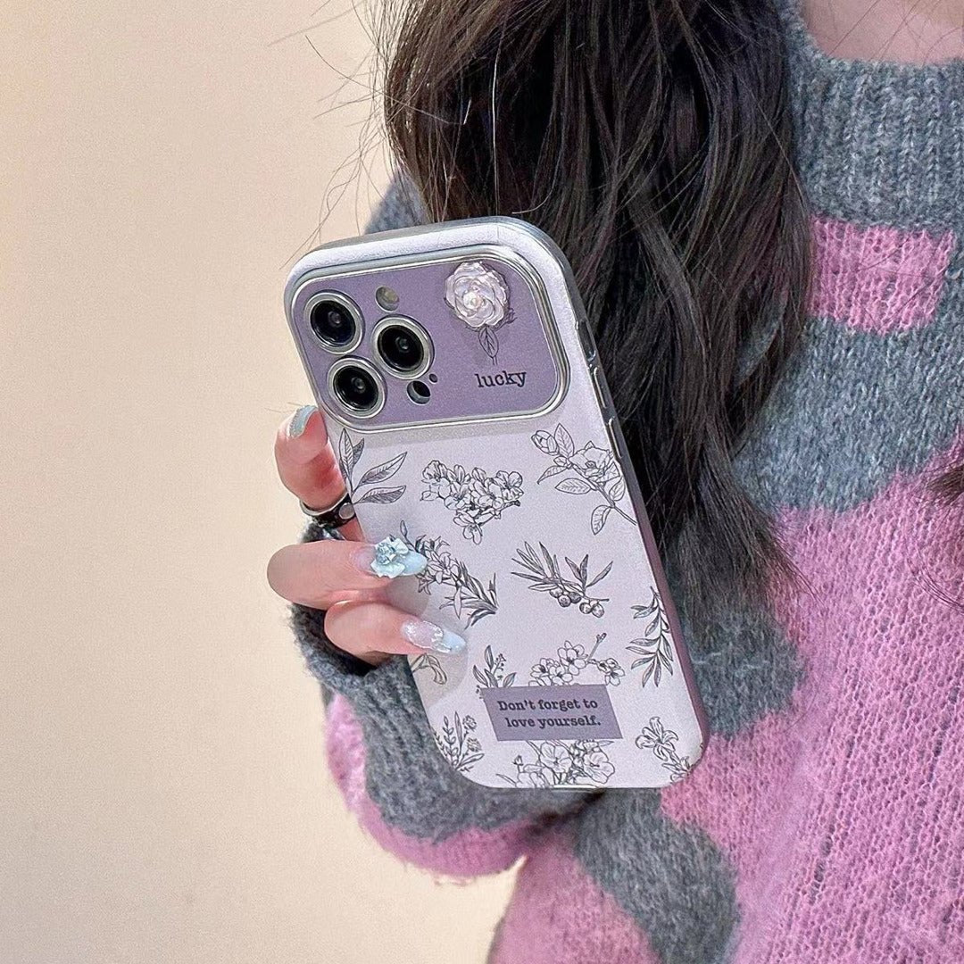 Premium Purple Blossom Phone Case with Charm - iPhone Series