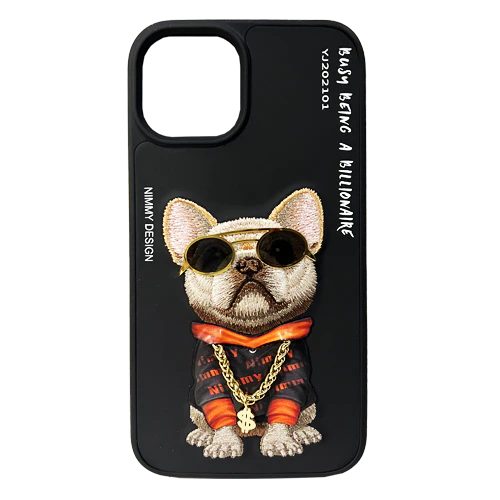 Nimmy 3D Embroided Swag Dog Back Case For iPhone 14 Pro Max