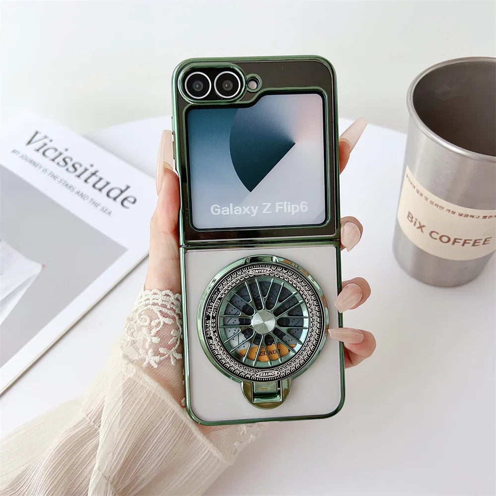 Electroplated Rotating Magnetic Case- Galaxy Z Flip Series