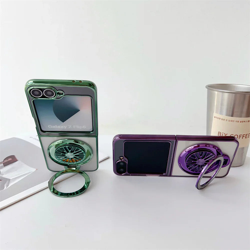 Electroplated Rotating Magnetic Case- Galaxy Z Flip Series