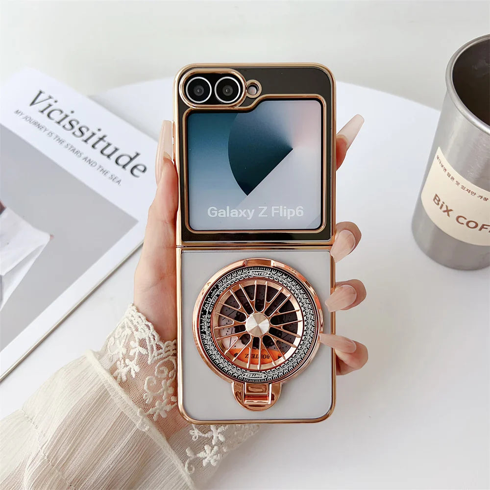 Electroplated Rotating Magnetic Case- Galaxy Z Flip Series