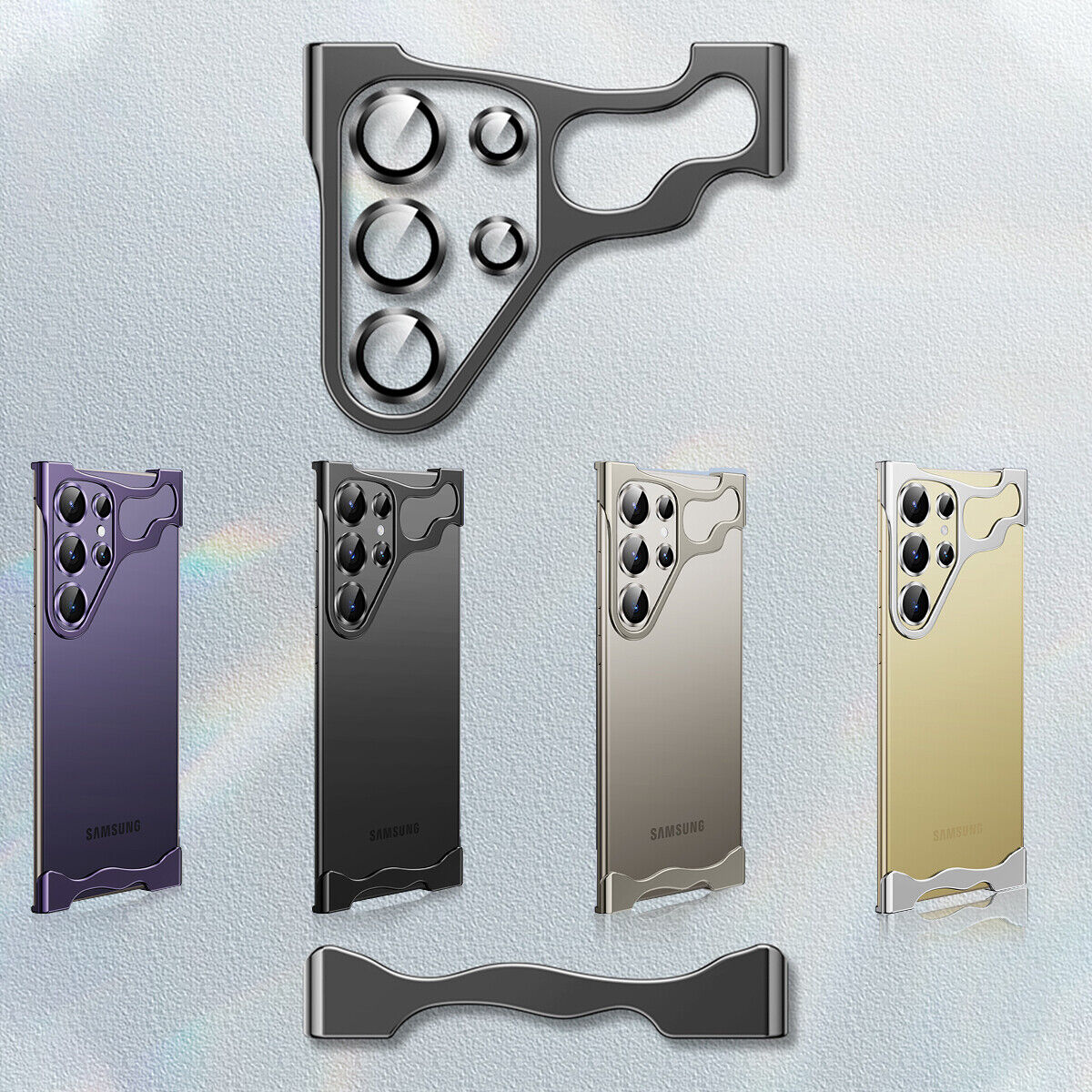 Titanium Metal Corner Frame Luxury Bumper Case For Galaxy S Series