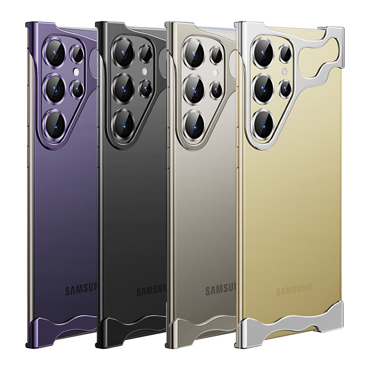 Titanium Metal Corner Frame Luxury Bumper Case For Galaxy S Series