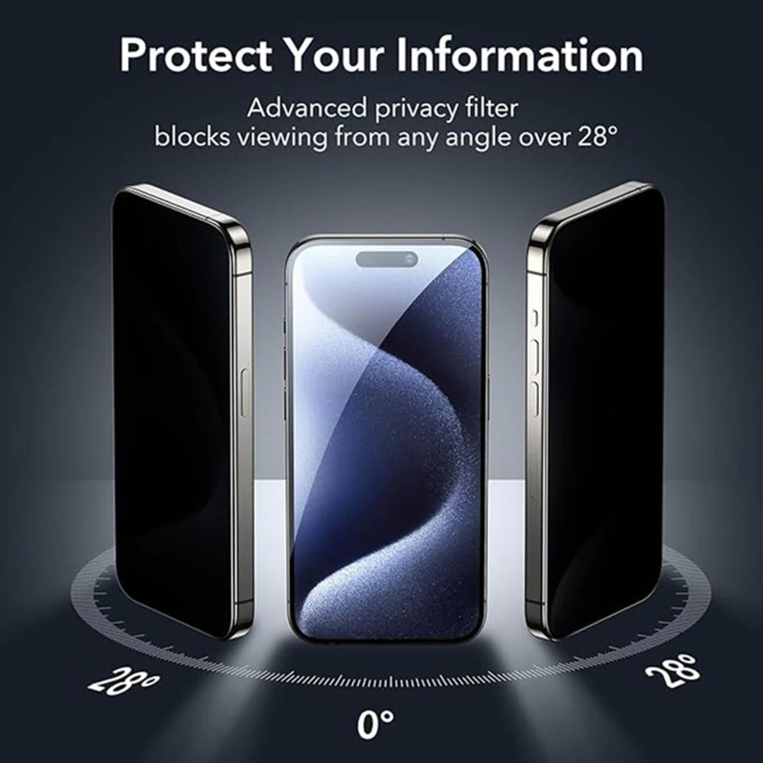 Privacy Anti Spy Tempered Glass Screen Protector for iPhone 15 series