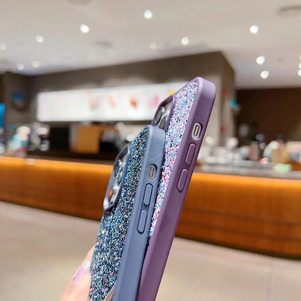 Shimmering Decorative Silicon Phone Case - iPhone