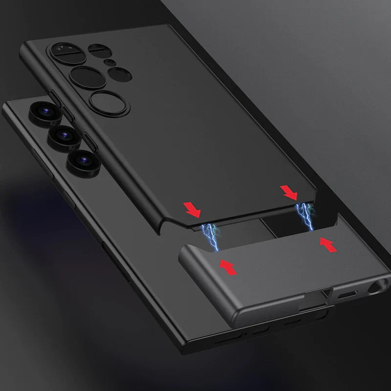 Matte Duo Tone Slider Frosted Design Case - Samsung