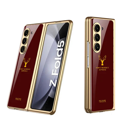 Deer Pattern Glass Case Samsung Galaxy Z Fold Series