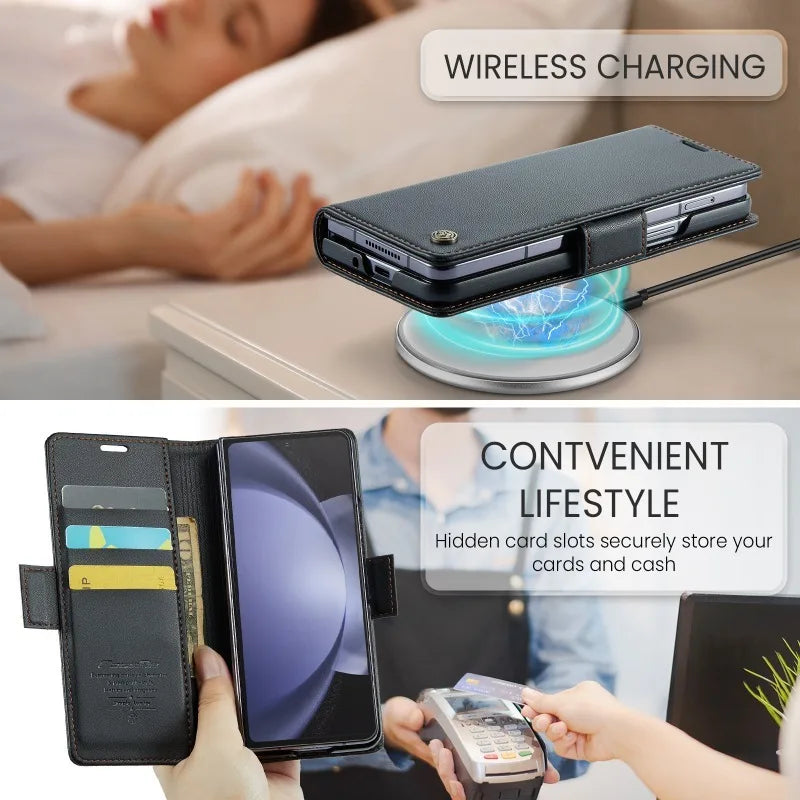 Magnetic Flip Leather Case- Galaxy Z Fold  Series