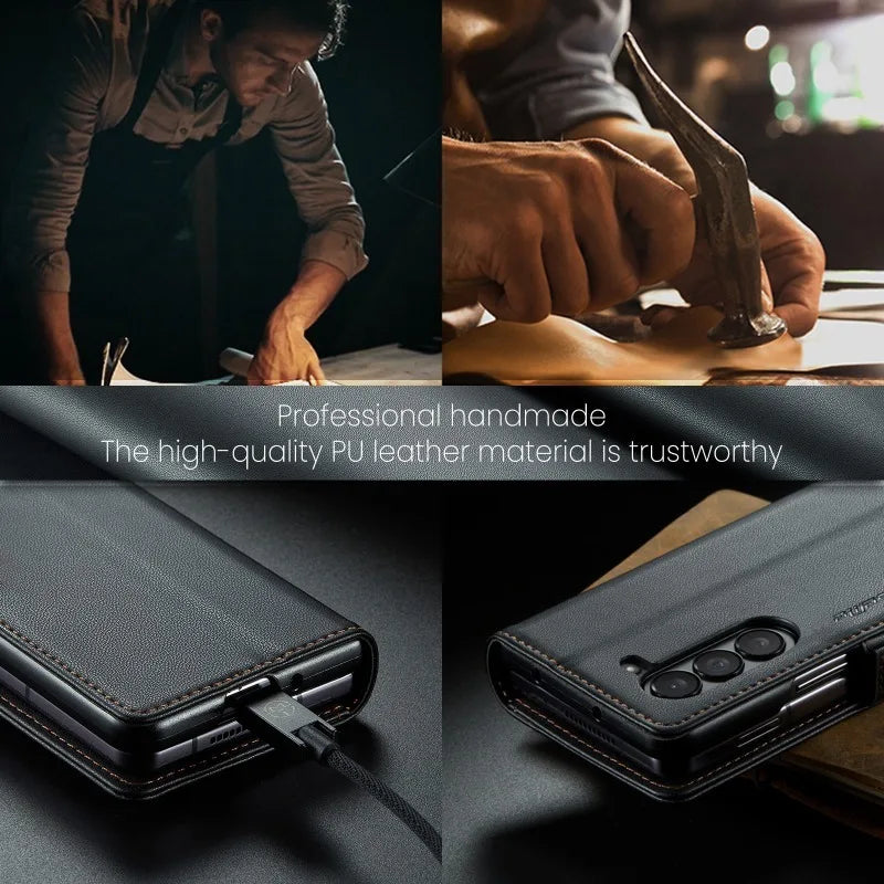 Magnetic Flip Leather Case- Galaxy Z Fold  Series