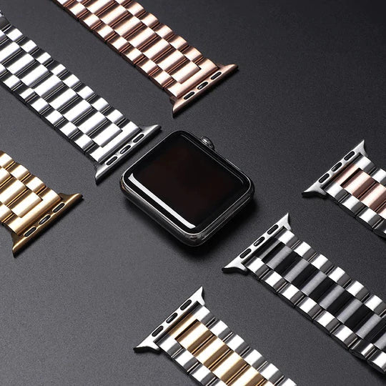 BLACK PREMIUM STAINLESS STEEL BRACELET FOR SMART-WATCH SERIES 7/6/5/4/3/2/1/SE (38,40,41MM - 42,44,45MM)