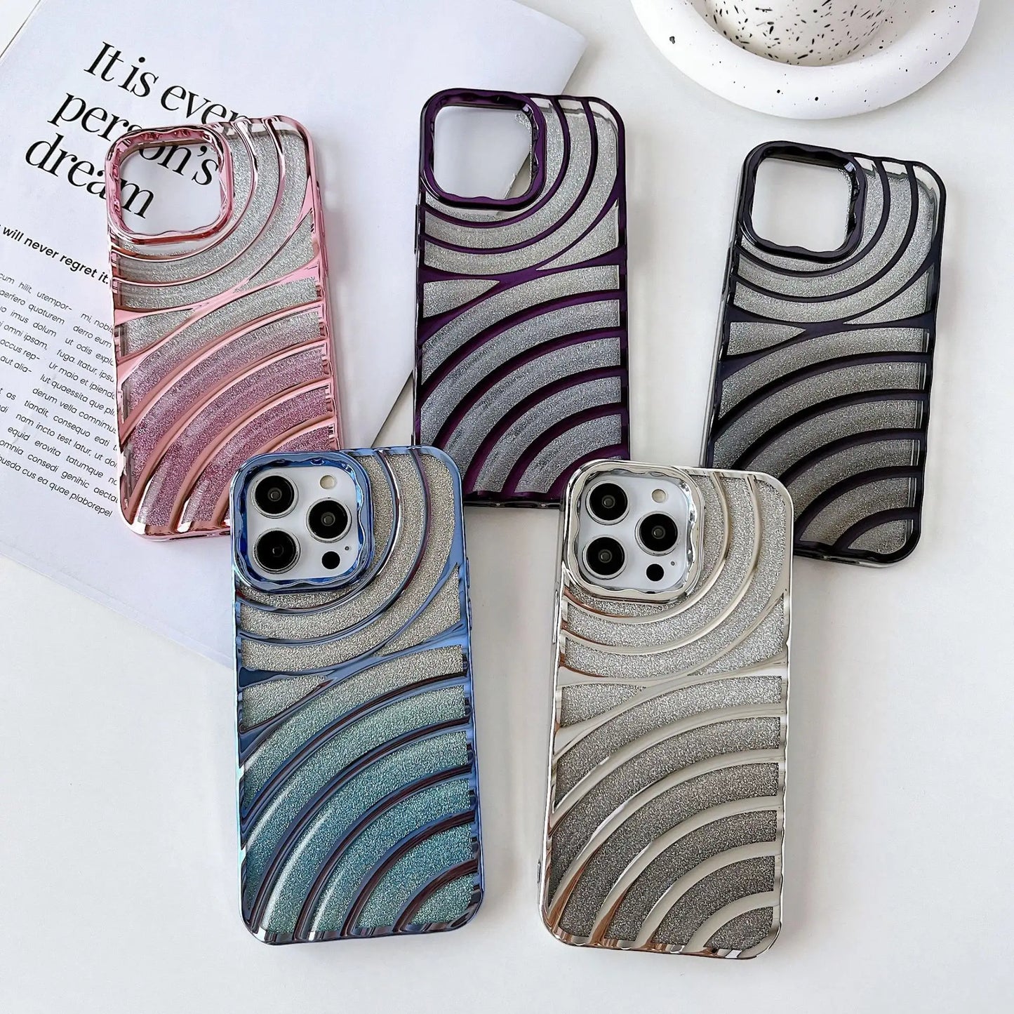 Gradient Wave Ripple Pattern Case - iPhone Series