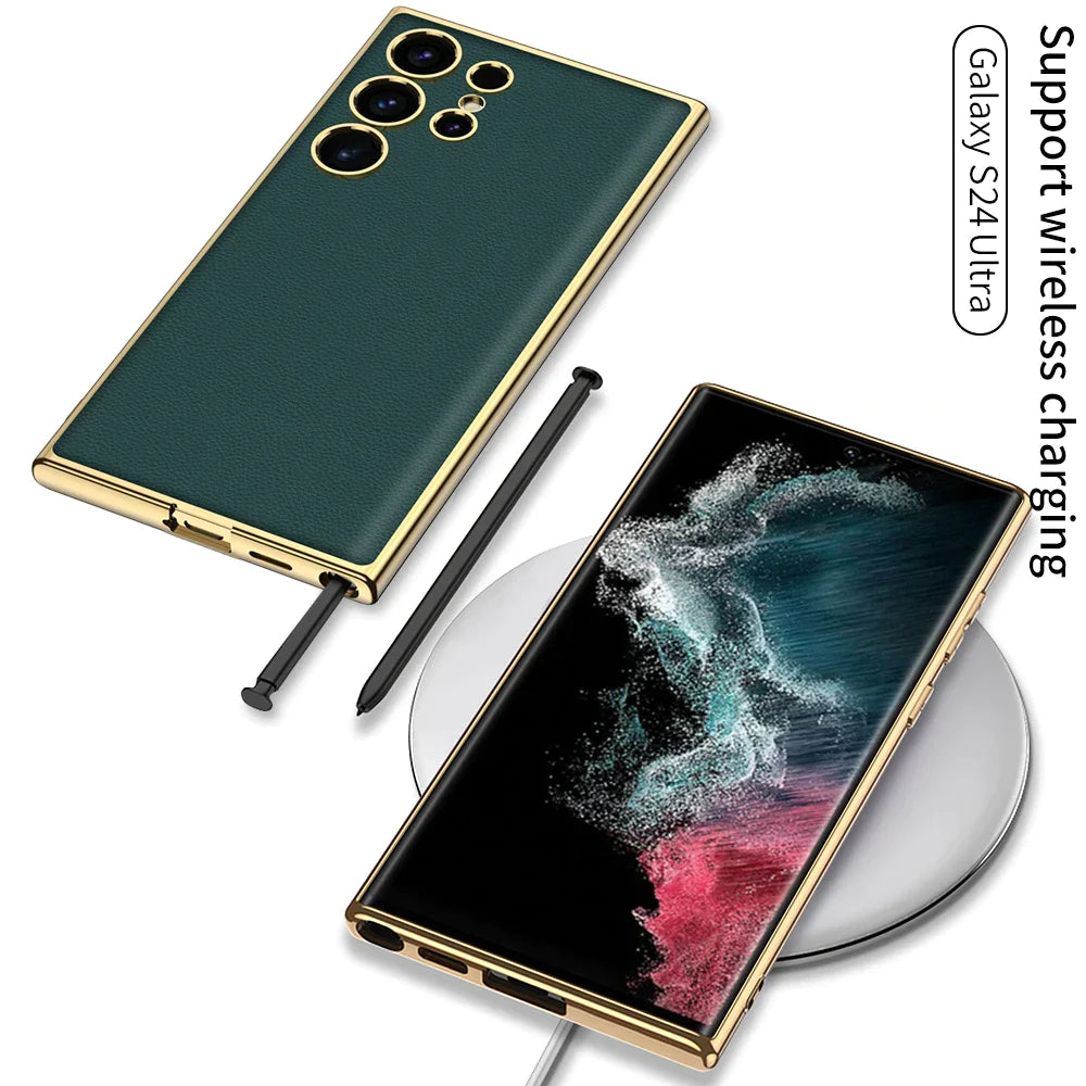 LUXURY LEATHER SHOCKPROOF CASE FOR SAMSUNG GALAXY S24 ULTRA