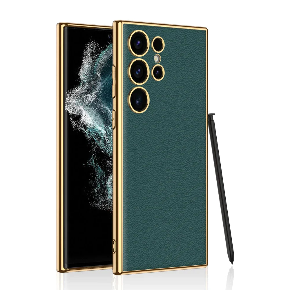 LUXURY LEATHER SHOCKPROOF CASE FOR SAMSUNG GALAXY S24 ULTRA