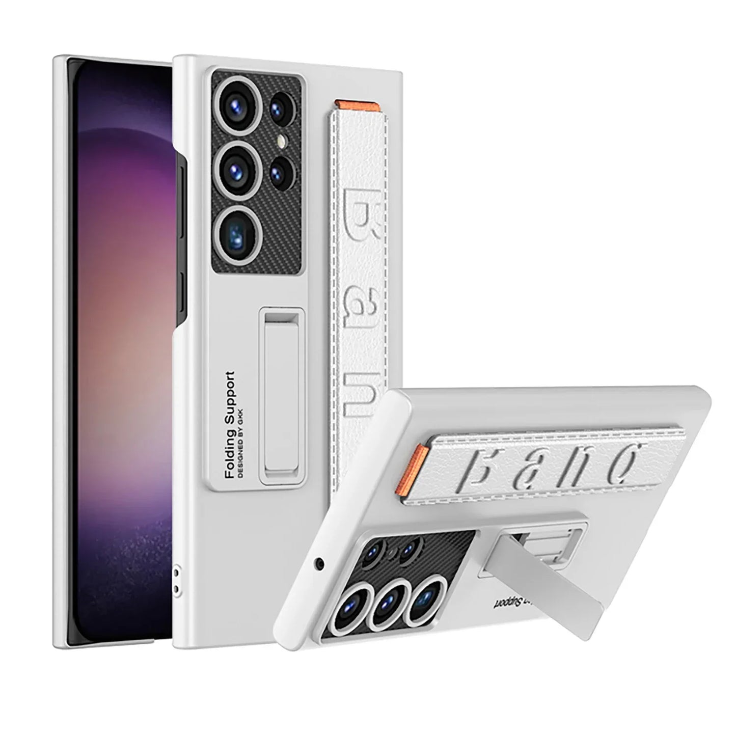 Ultra Slim Case With Bracket & Wrist-band Holder For Galaxy S24 Ultra