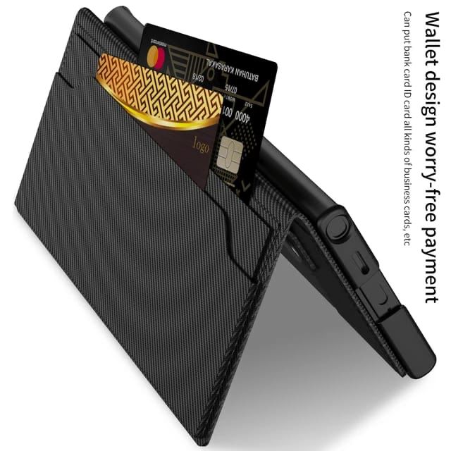 Business Leather Side Window Flip  Stand Case For S24 Ultra